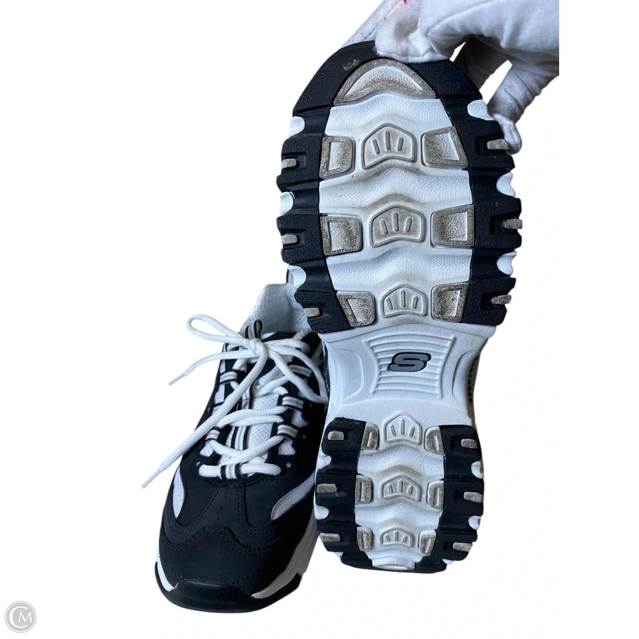 Shoes Sneakers Platform By Skechers In Black & White, Size: 10 skechers