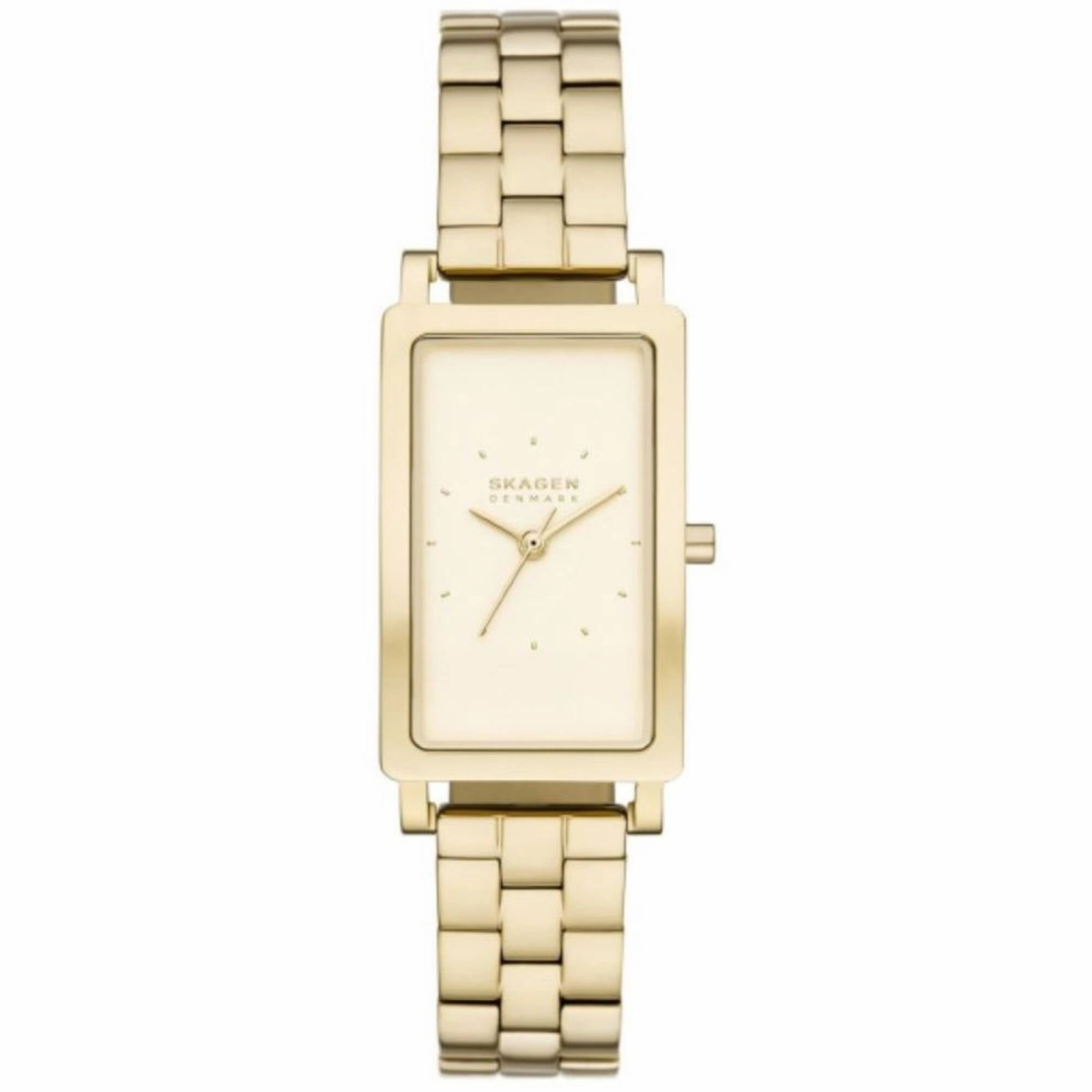 Skagen Women's Watch - Hagen Lille Gold Dial Yellow Gold Case Bracelet | SKW3098