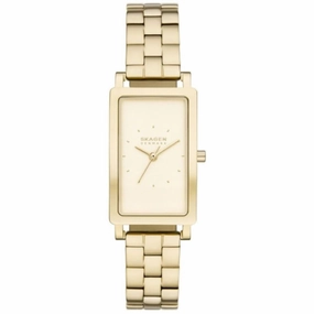 Skagen Women's Watch - Hagen Lille Gold Dial Yellow Gold Case Bracelet | SKW3098