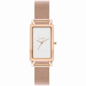 Skagen Women's Watch - Hagen White Dial Plated Stainless Steel Bracelet | SKW3095