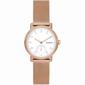 Skagen Women's Watch - Kuppel Lille White Dial Plated Steel Bracelet | SKW3099