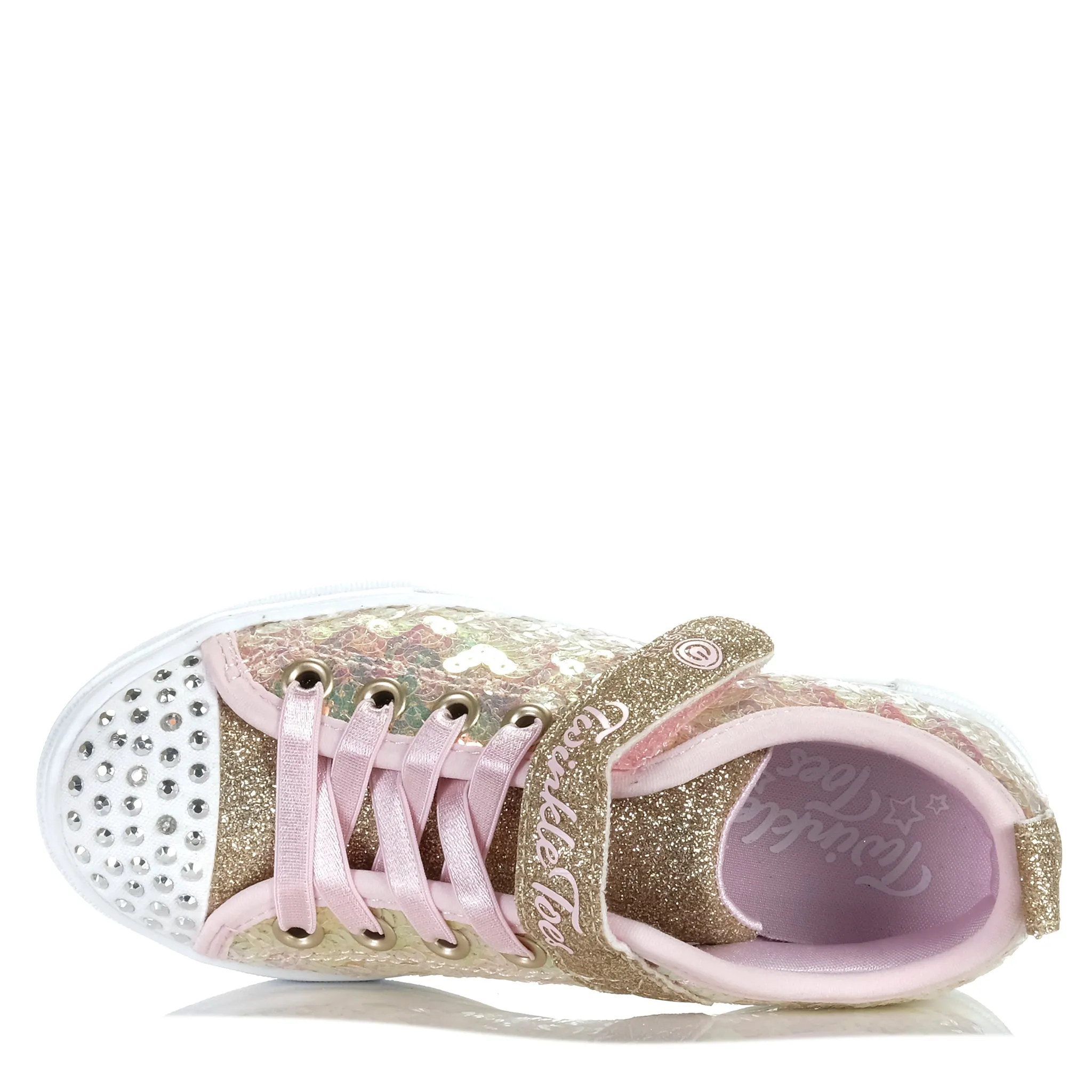 Skechers Kids' Twinkle Sparks - Sequin Party 314812L Gold/Pink Shoes_Skechers