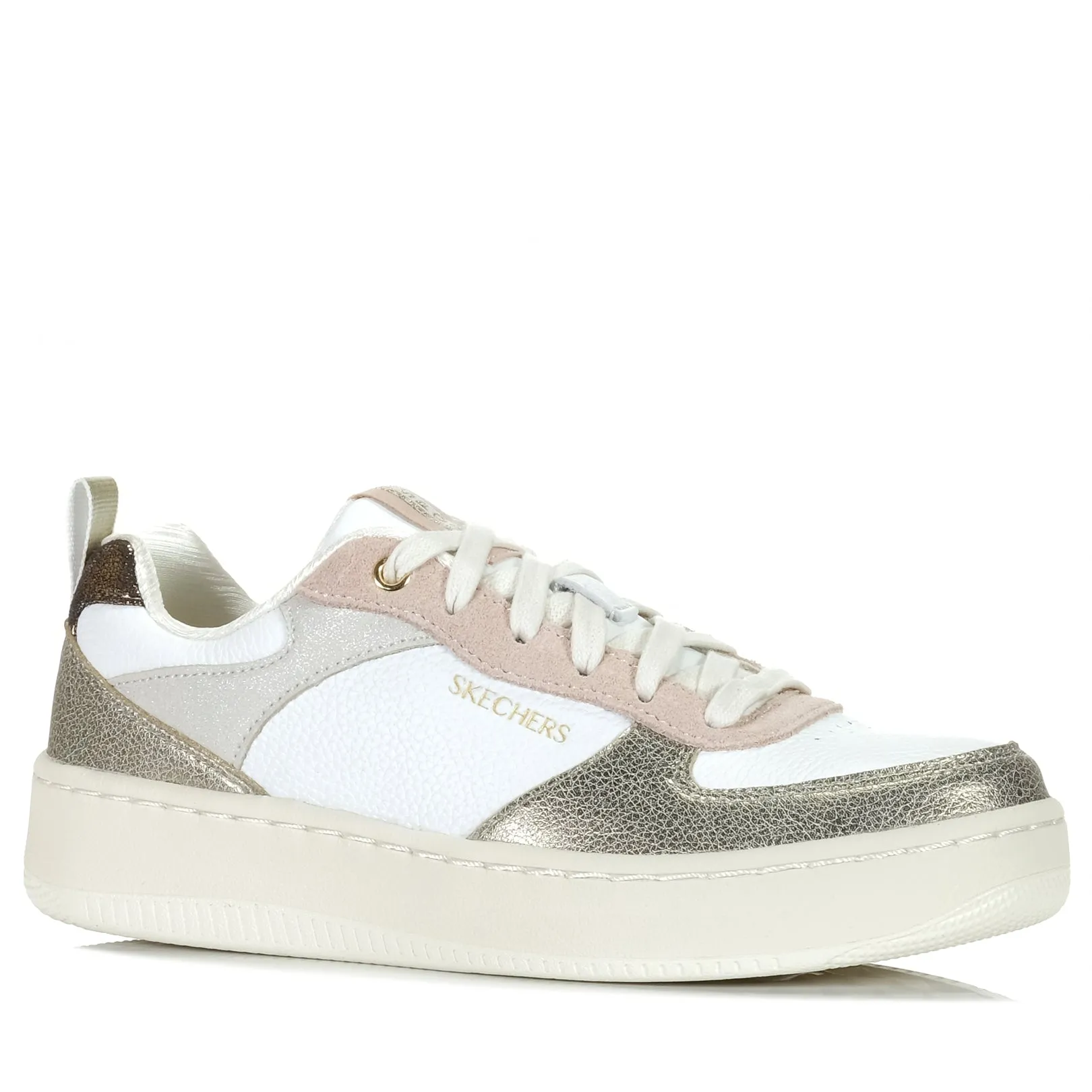 Skechers Sport Court 92 - Sheer Shine 185036 White/Pink Shoes_Skechers