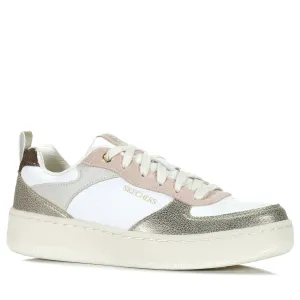 Skechers Sport Court 92 - Sheer Shine 185036 White/Pink Shoes_Skechers