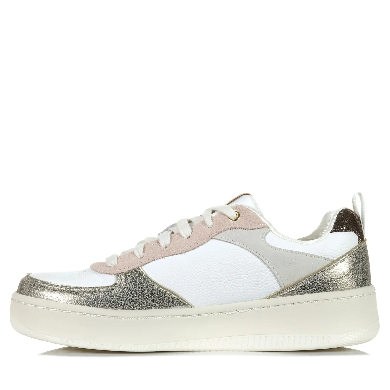 Skechers Sport Court 92 - Sheer Shine 185036 White/Pink Shoes_Skechers