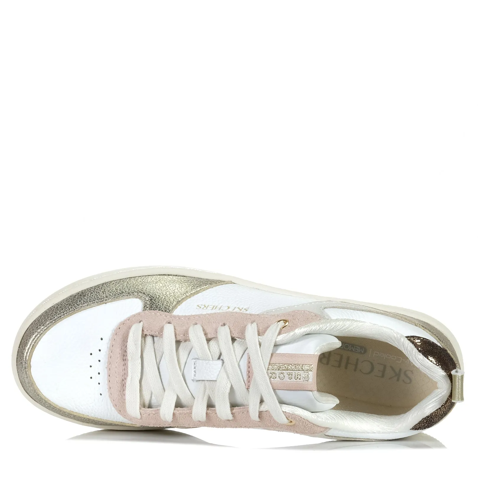 Skechers Sport Court 92 - Sheer Shine 185036 White/Pink Shoes_Skechers
