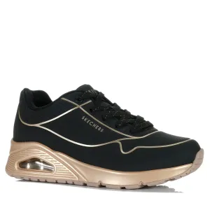 Skechers Uno - Cool Heels 177087 Black/Rose Gold Shoes_Skechers