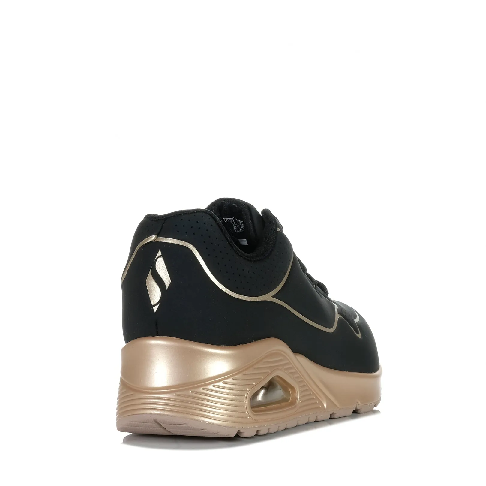 Skechers Uno - Cool Heels 177087 Black/Rose Gold Shoes_Skechers
