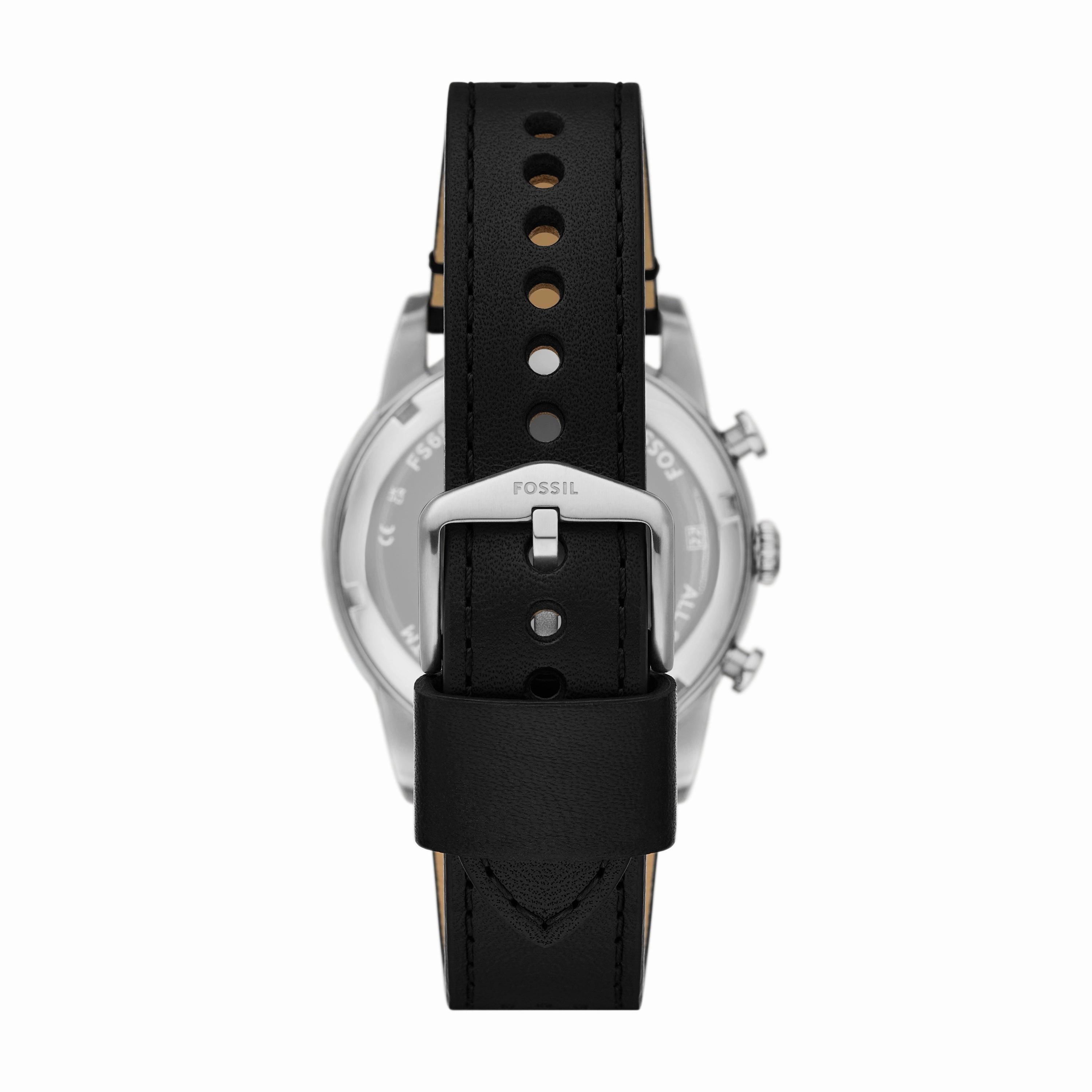 Sport Tourer Chronograph Black Leather Watch