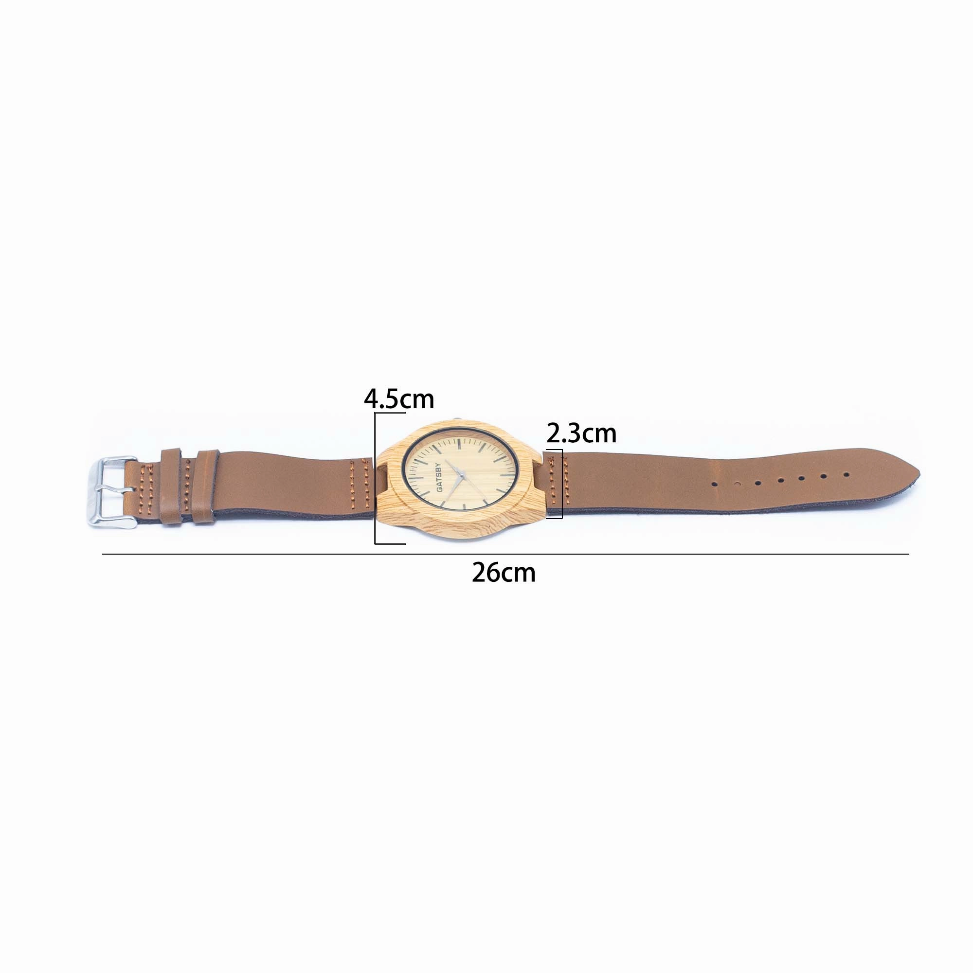 Stylish Casual Watch with Natural Cork Watch Strap WA-338