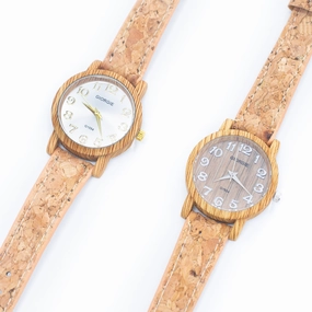 Stylish Casual Watch with Natural Cork Watch Strap WA-393without box