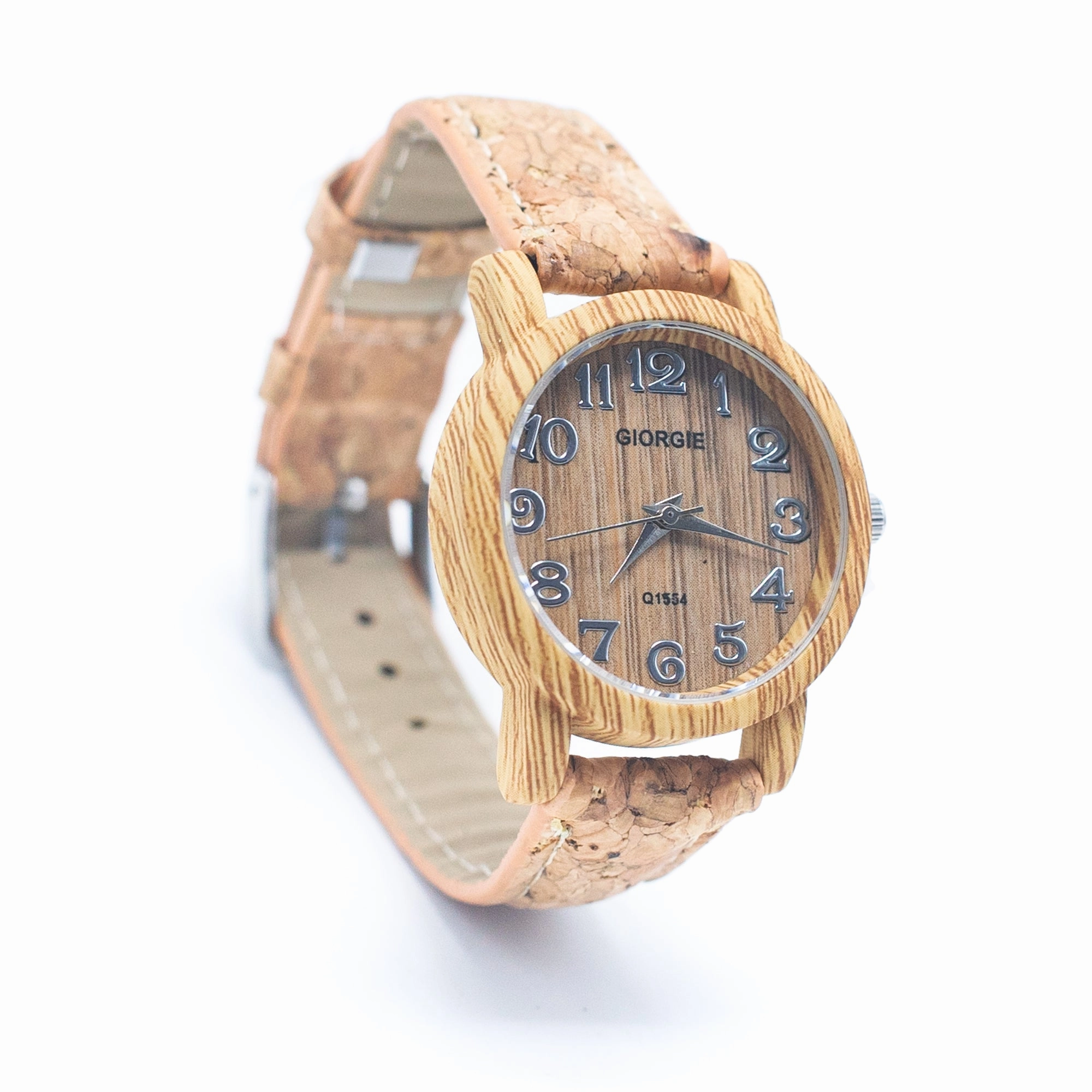 Stylish Casual Watch with Natural Cork Watch Strap WA-393without box