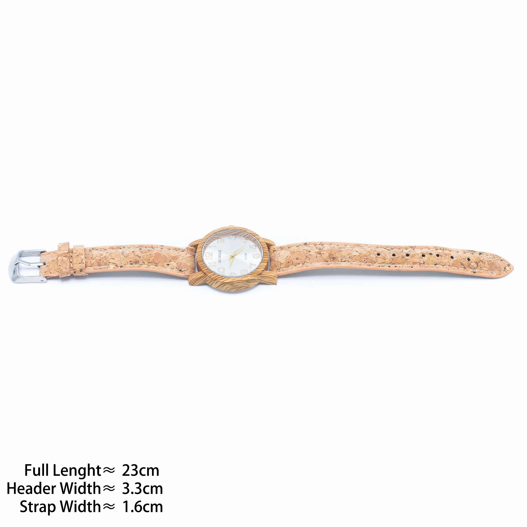 Stylish Casual Watch with Natural Cork Watch Strap WA-393without box