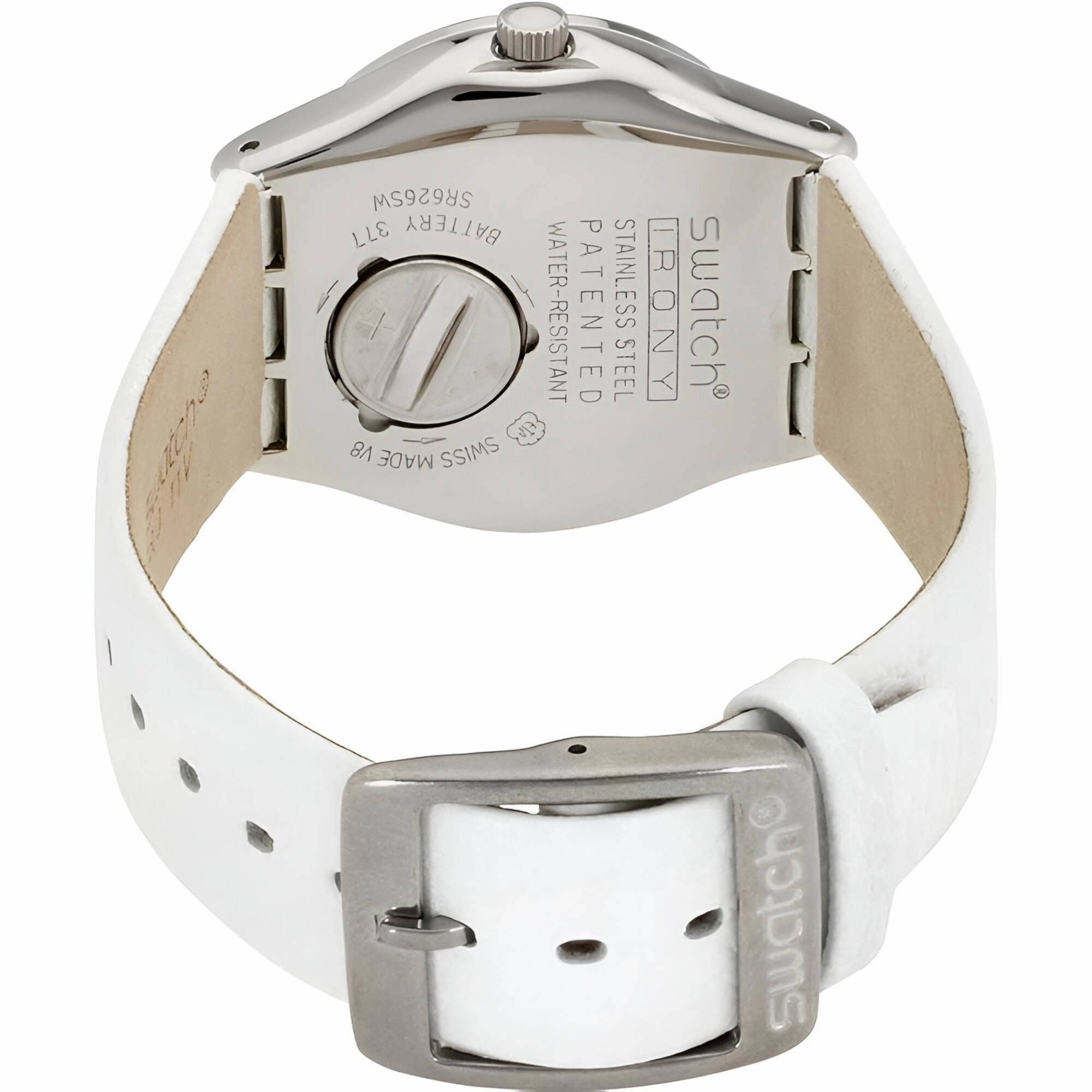 Swatch Women's Watch - Irony After Dinner White Dial Silicone Rubber Strap | YLS201