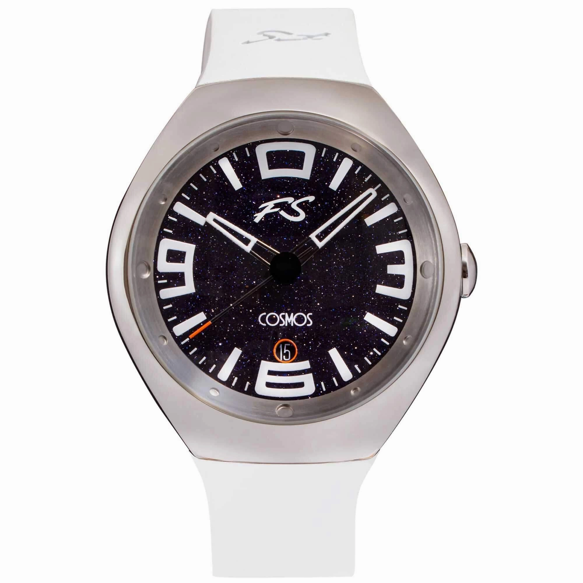Szanto Icon Unisex Watch - Frank Stephenson Cosmos Steel Case White Strap | IC-FS-9004