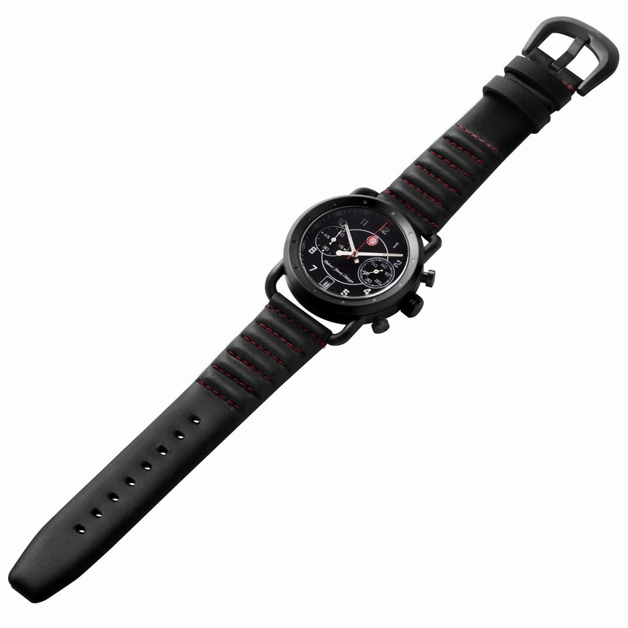 Szanto Icon Unisex Watch - Roland Sands Signature Black and Red Strap | IC RS 2252