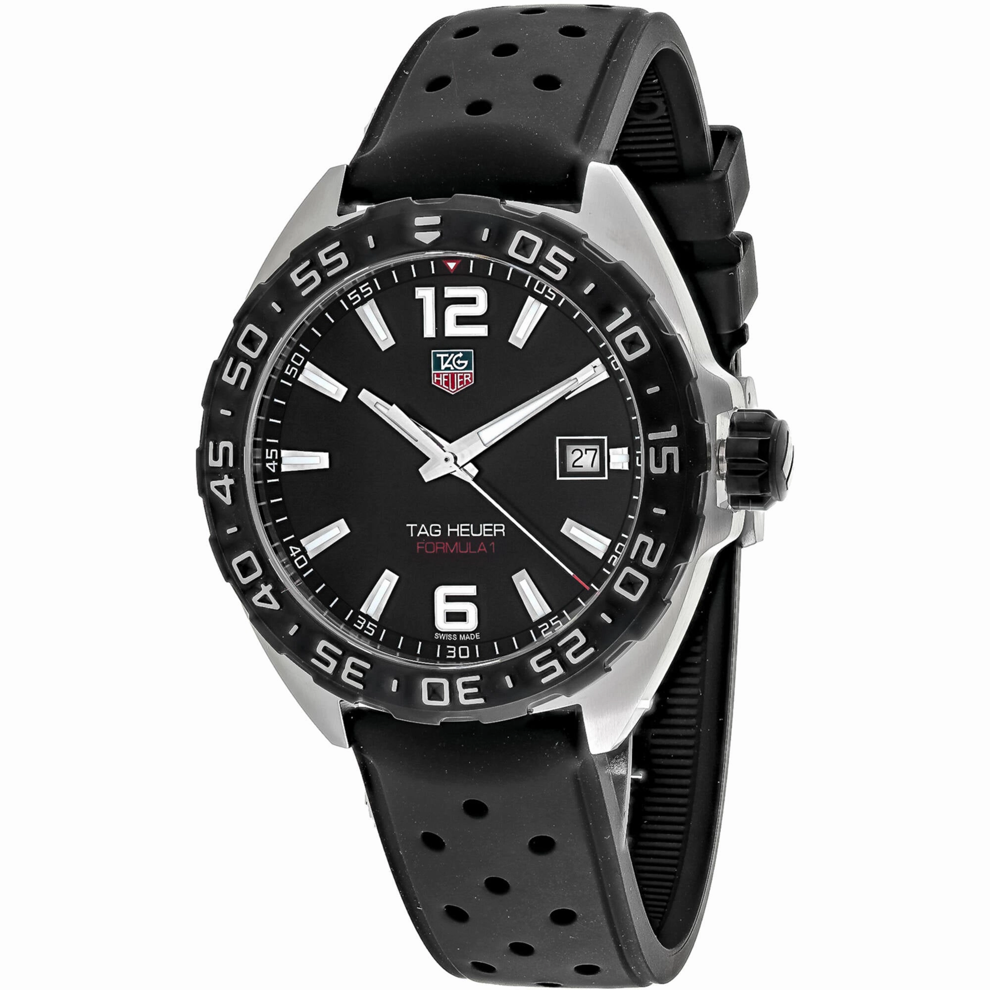 Tag Heuer Men's Watch - Formula 1 Quartz Black Dial Rubber Strap | WAZ1110.FT8023