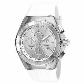 Technomarine Men's Chronograph Watch - Cruise Star Silver Dial White Strap | TM-115215