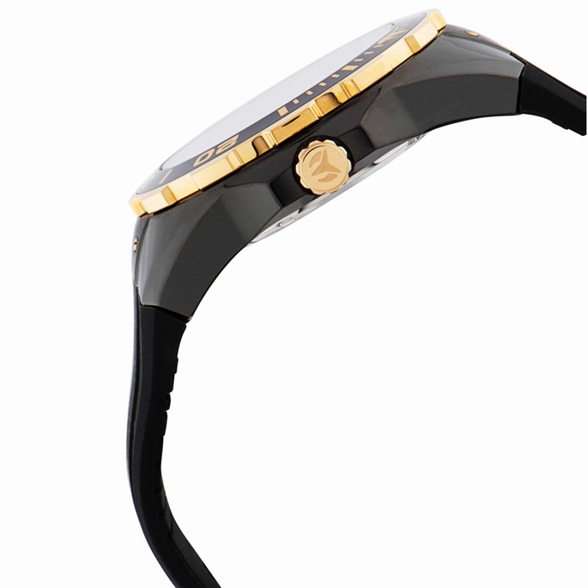 Technomarine Men's Quartz Watch - Cruise Black MOP Dial Rubber Strap | TM-120015
