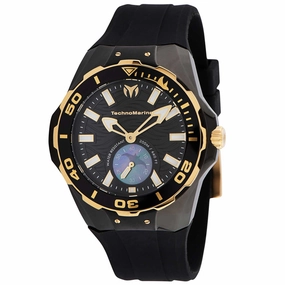 Technomarine Men's Quartz Watch - Cruise Black MOP Dial Rubber Strap | TM-120015