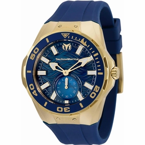 Technomarine Men's Quartz Watch - Cruise Blue MOP Dial Silicone Strap | TM-120017