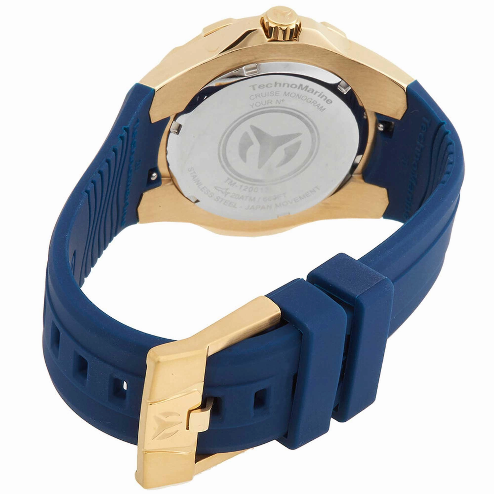 Technomarine Men's Quartz Watch - Cruise Blue MOP Dial Silicone Strap | TM-120017
