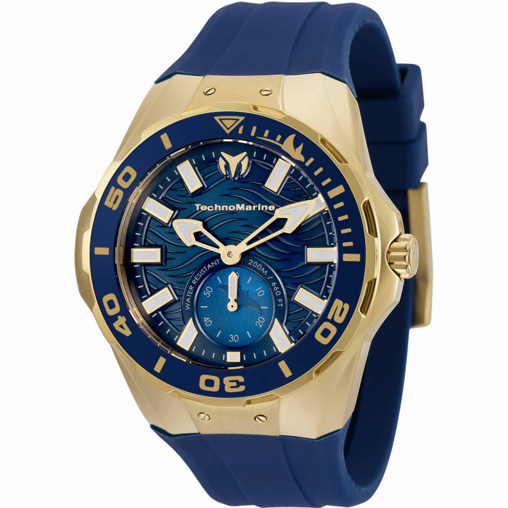 Technomarine Men's Quartz Watch - Cruise Blue MOP Dial Silicone Strap | TM-120017