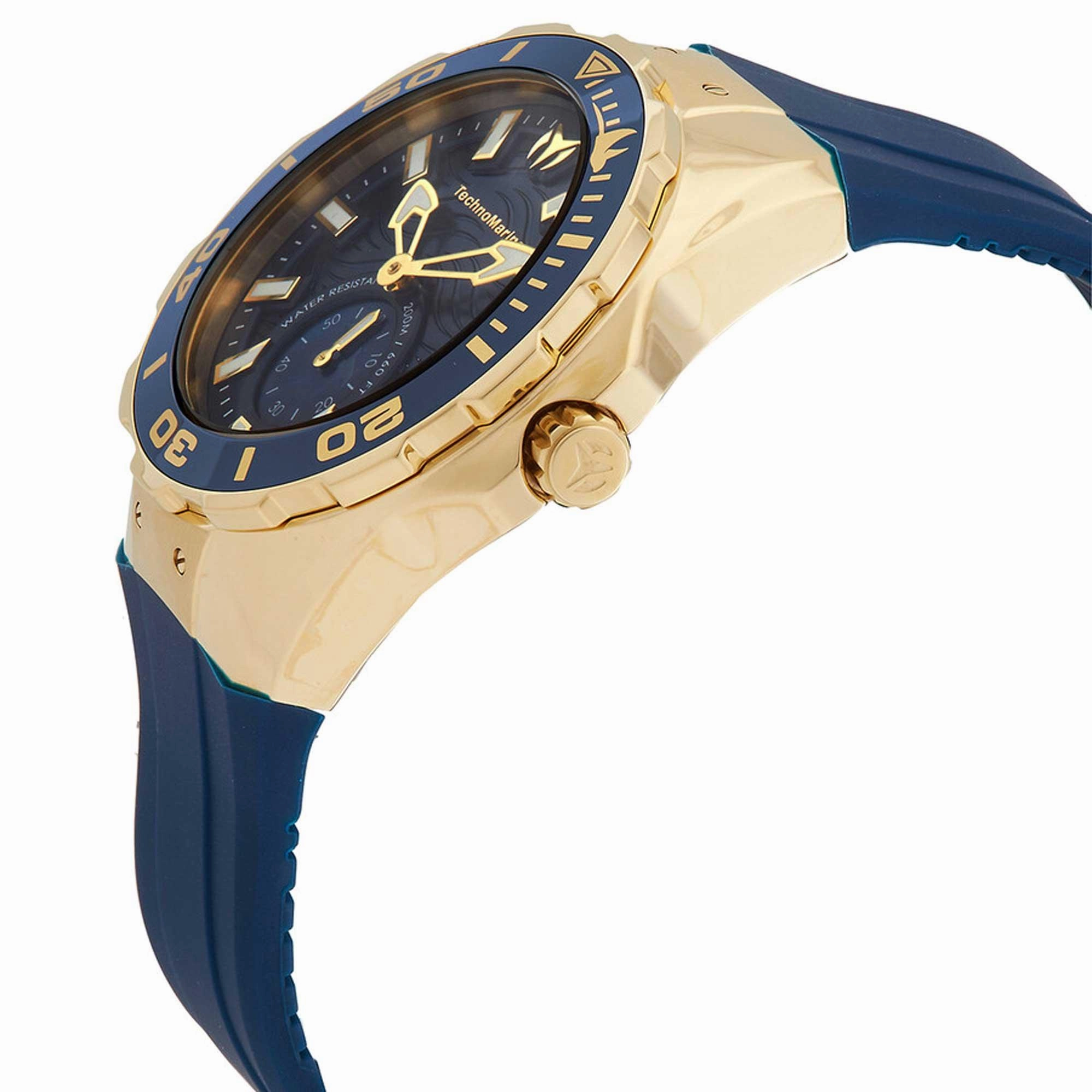 Technomarine Men's Quartz Watch - Cruise Blue MOP Dial Silicone Strap | TM-120017