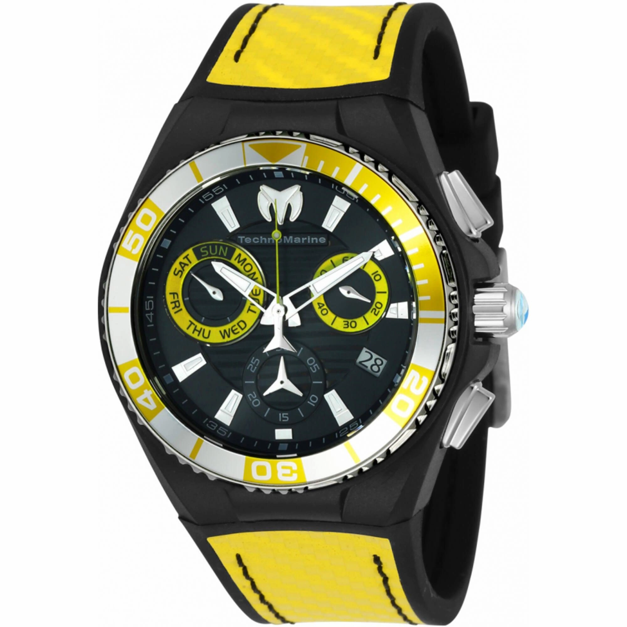 Technomarine Men's Watch - Cruise Chronograph Black and Yellow Strap | TM-115181