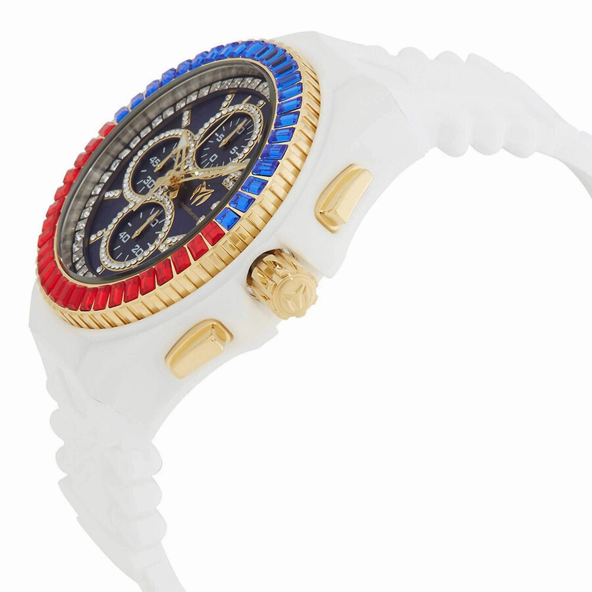 Technomarine Men's Watch - Cruise Chronograph Blue Dial Crystal Strap | TM-121189