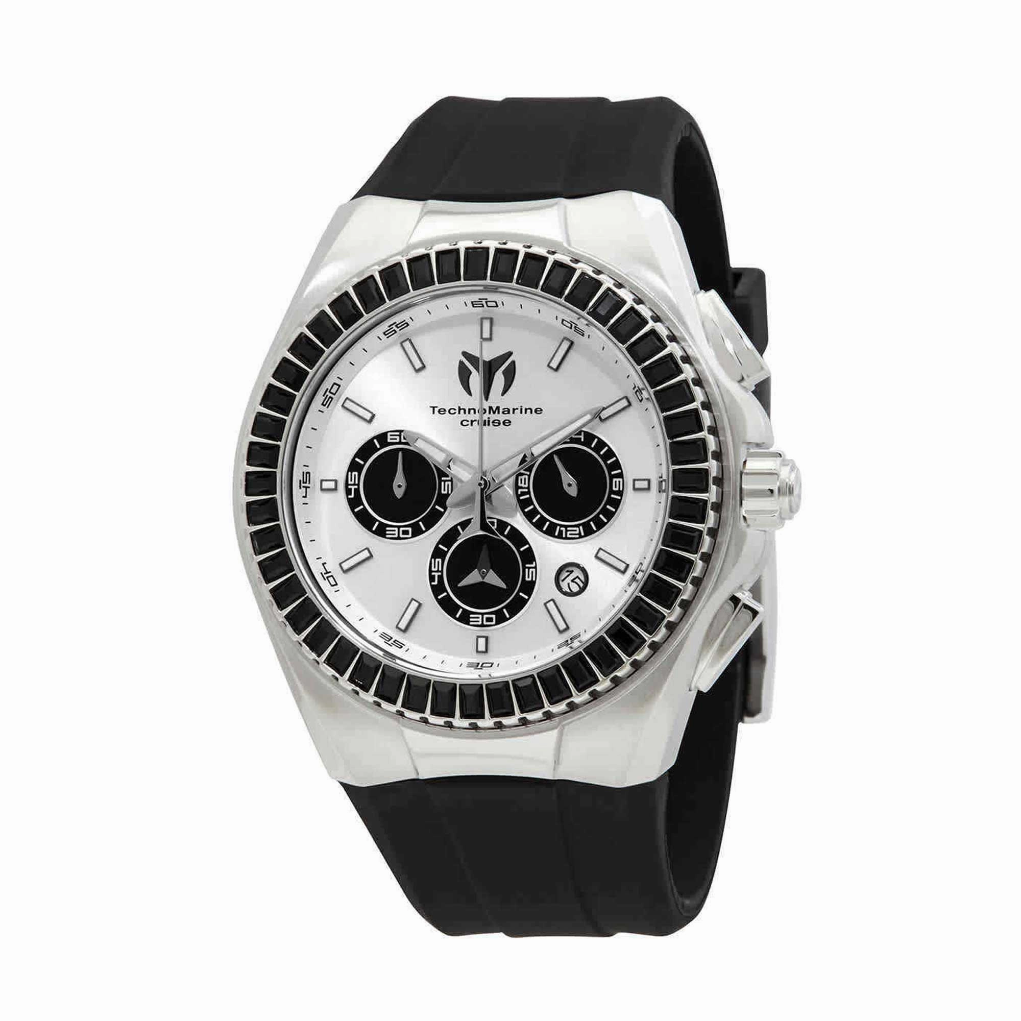 Technomarine Men's Watch - Cruise Chronograph Silver Tone and Black Dial | TM-121143