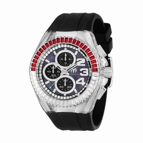 Technomarine Men's Watch - Cruise Glitz Black Mother of Pearl Dial Strap | TM-121026