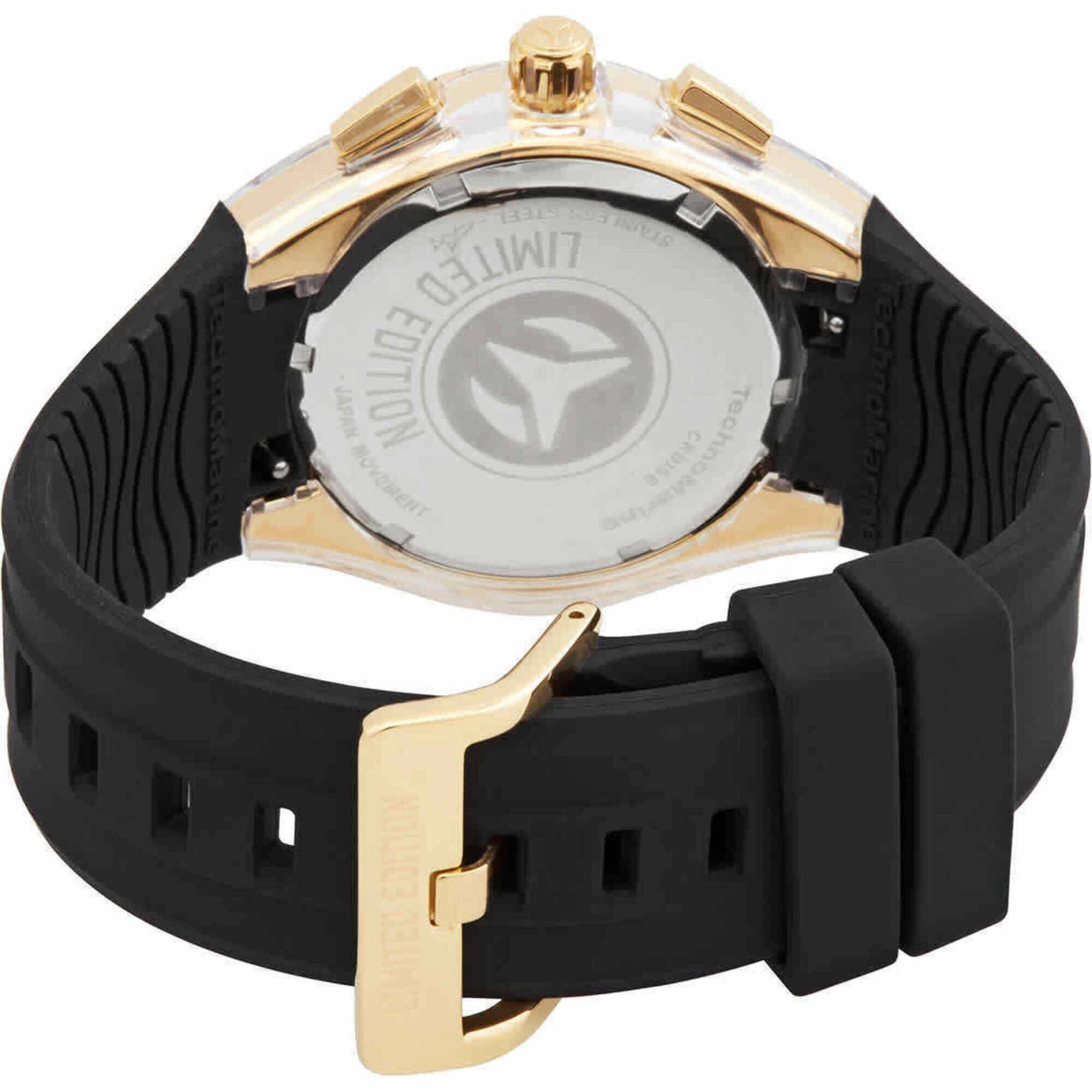 Technomarine Men's Watch - Cruise Glitz Chrono Crystal Black Dial Strap | TM-121011