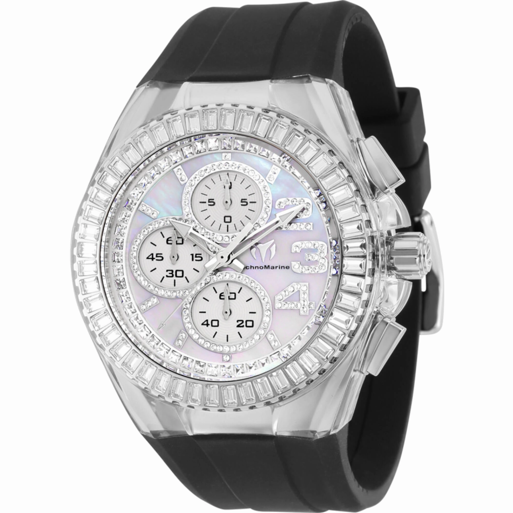 Technomarine Men's Watch - Cruise Glitz Chrono Silver and White Mop Dial | TM-121023