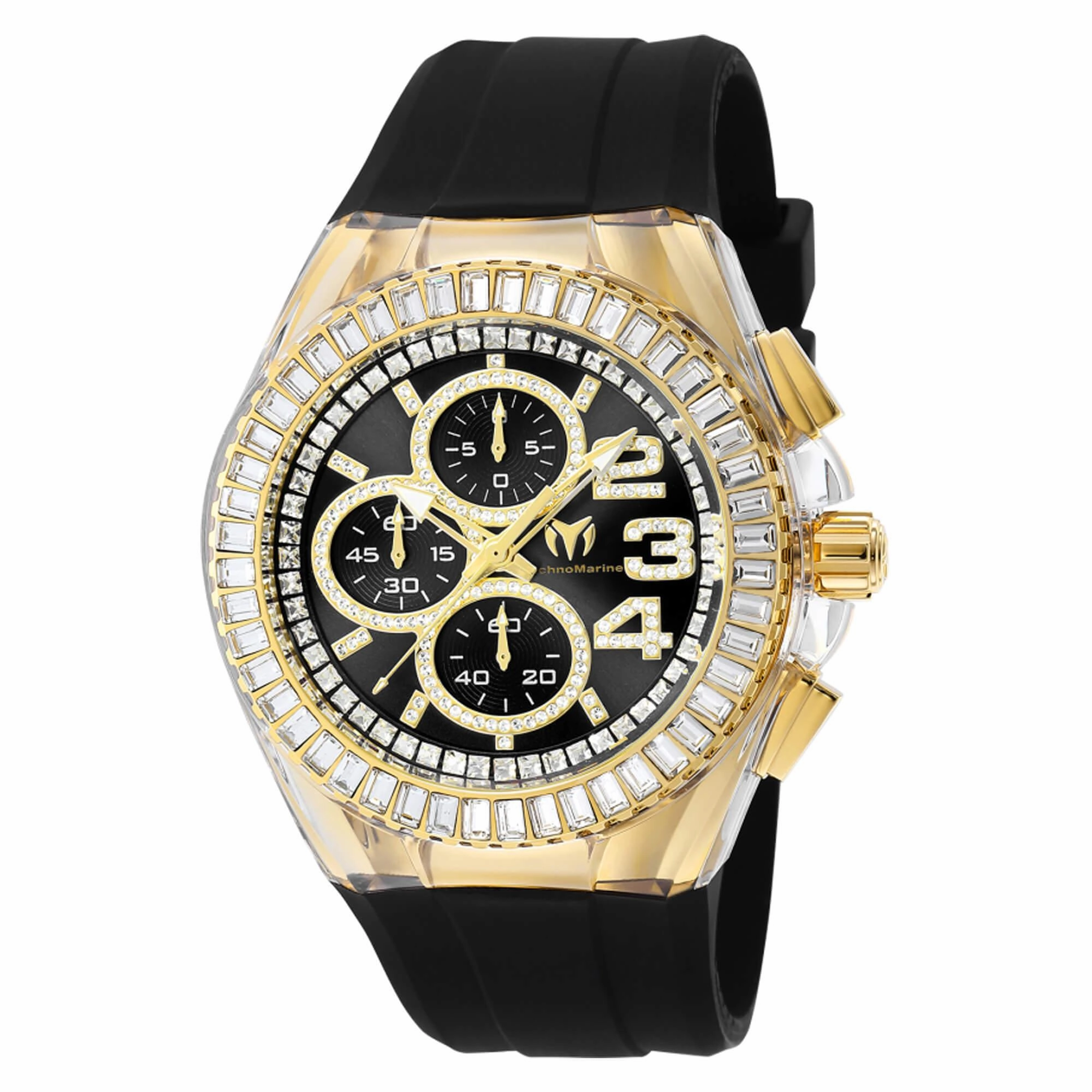 Technomarine Men's Watch - Cruise Glitz Chronograph Black and Gold Dial | TM-121012