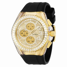 Technomarine Men's Watch - Cruise Glitz Chronograph MOP Dial Black Strap | TM-121030