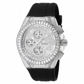 Technomarine Men's Watch - Cruise Glitz Quartz Silver Dial Rubber Strap | TM-121007