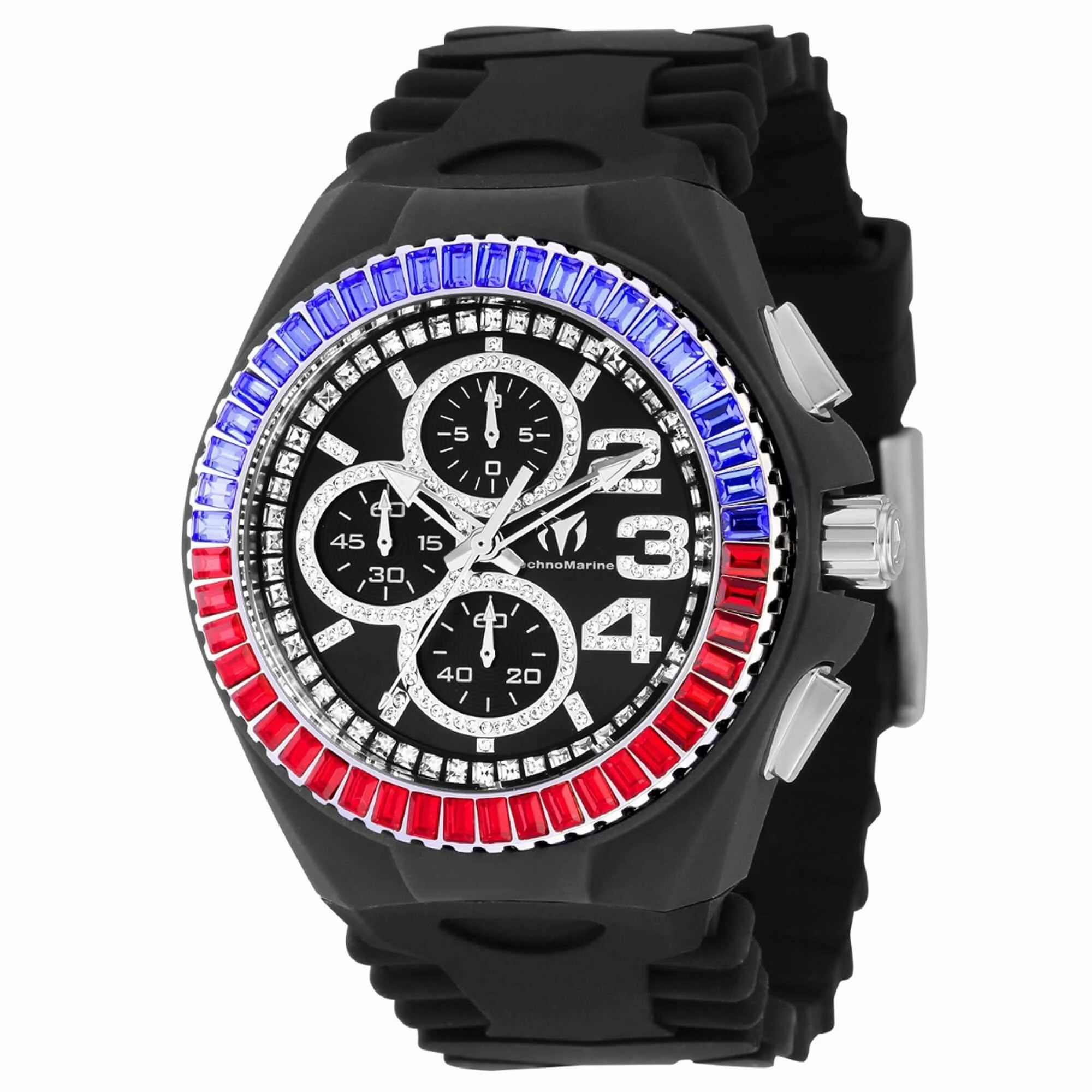 Technomarine Men's Watch - Cruise Jellyfish Chronograph Black Dial Strap | TM-121186