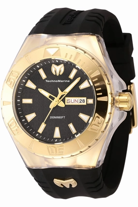 Technomarine Men's Watch - Cruise Monogram Black Rubber Silicone Strap | TM-122011