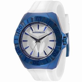 Technomarine Men's Watch - Cruise Silver Tone Dial White Rubber Strap | TM-120013