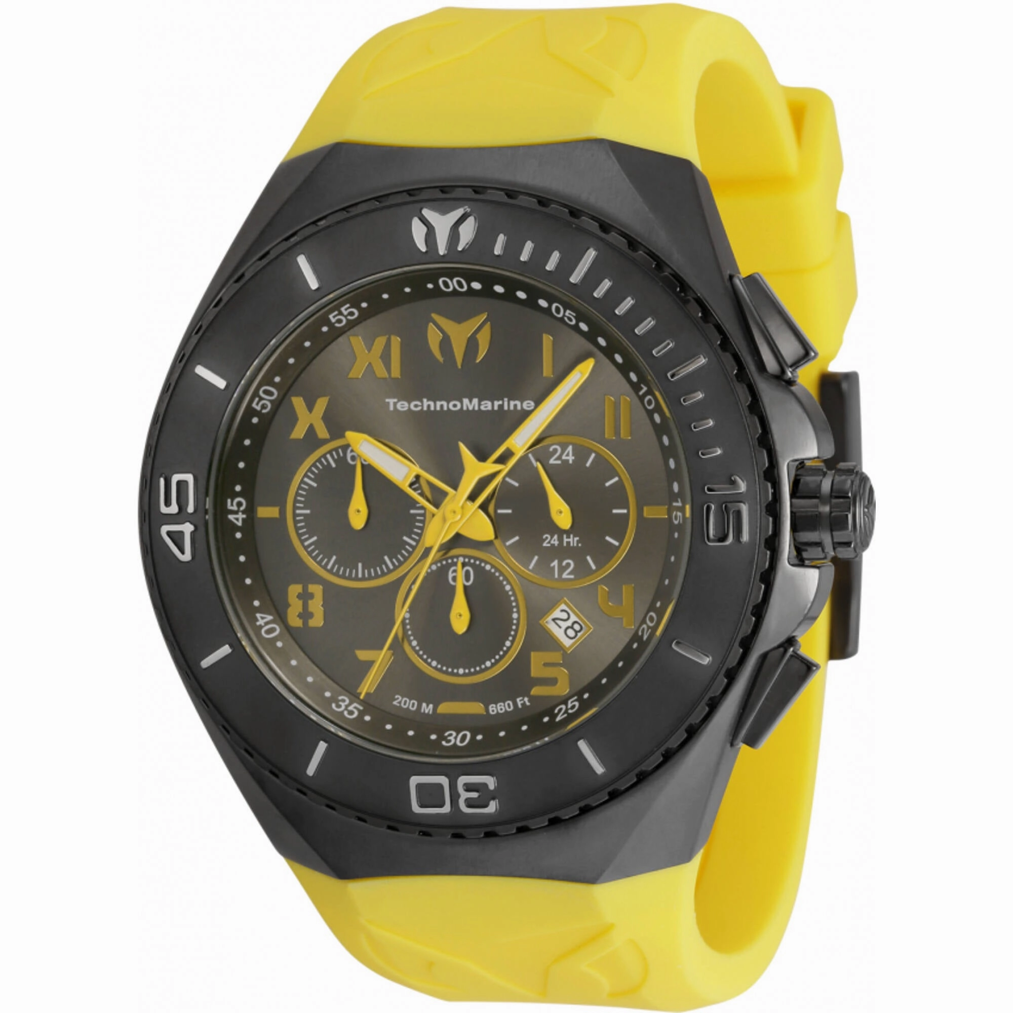 Technomarine Men's Watch - Manta Ocean Chrono Gunmetal and Yellow Dial | TM-220021