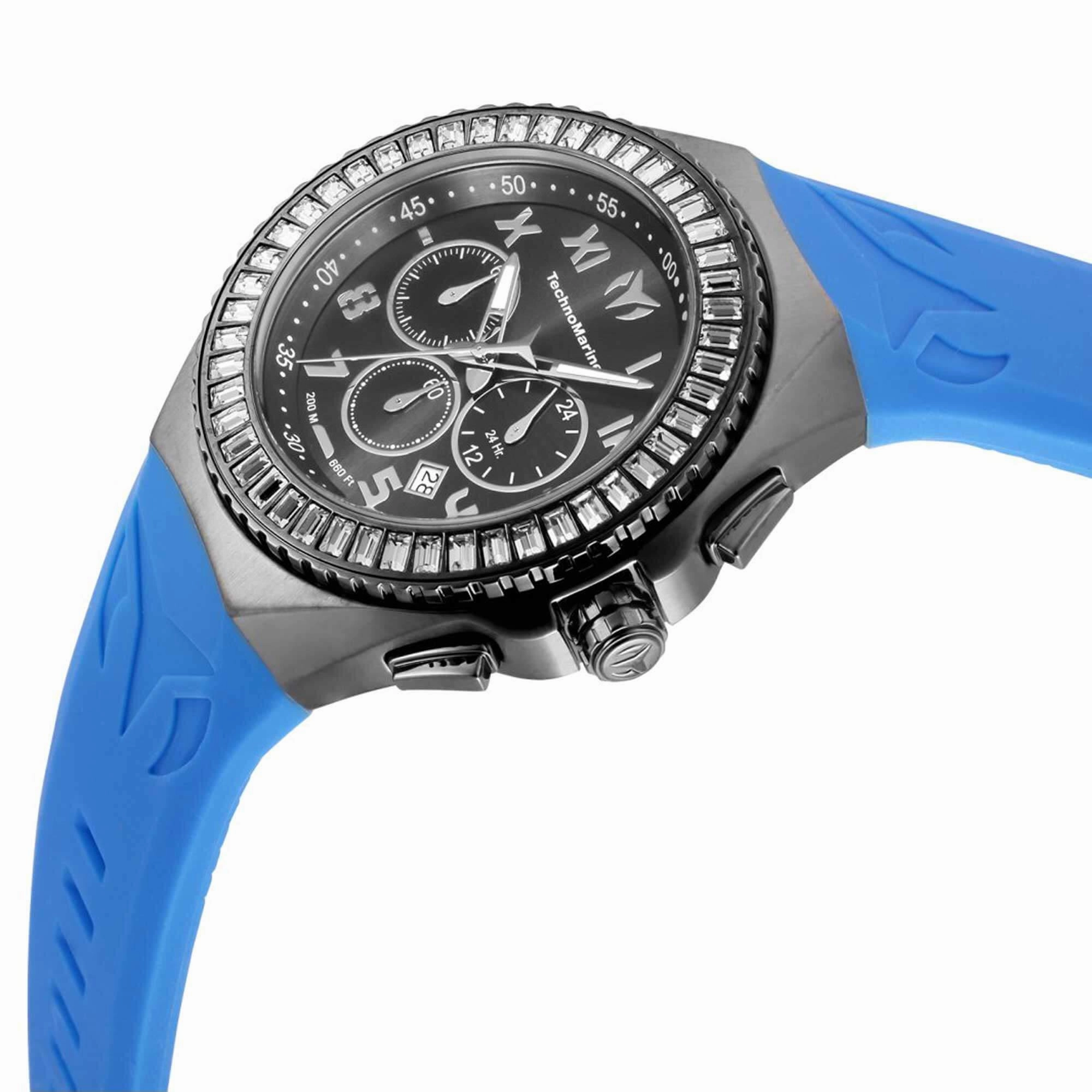 Technomarine Men's Watch - Manta Ocean Chrono Gunmetal Dial Blue Strap | TM-221040