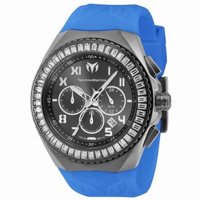 Technomarine Men's Watch - Manta Ocean Chrono Gunmetal Dial Blue Strap | TM-221040