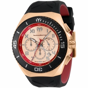 Technomarine Men's Watch - Manta Ocean Chronograph Red and Rose Gold Dial | TM-221047