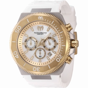 Technomarine Men's Watch - Manta Ocean Chronograph White Silicone Strap | TM-222077