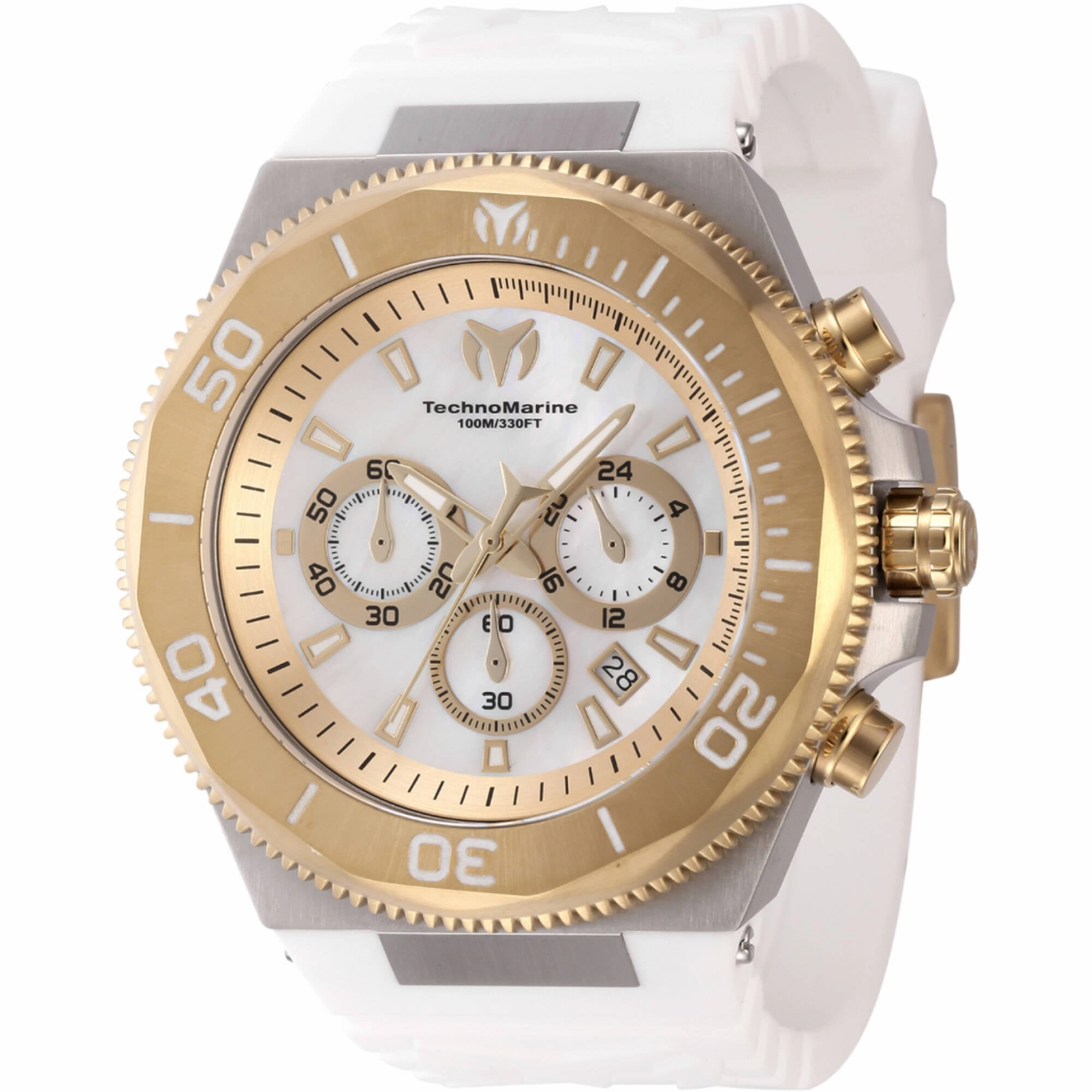 Technomarine Men's Watch - Manta Ocean Chronograph White Silicone Strap | TM-222077