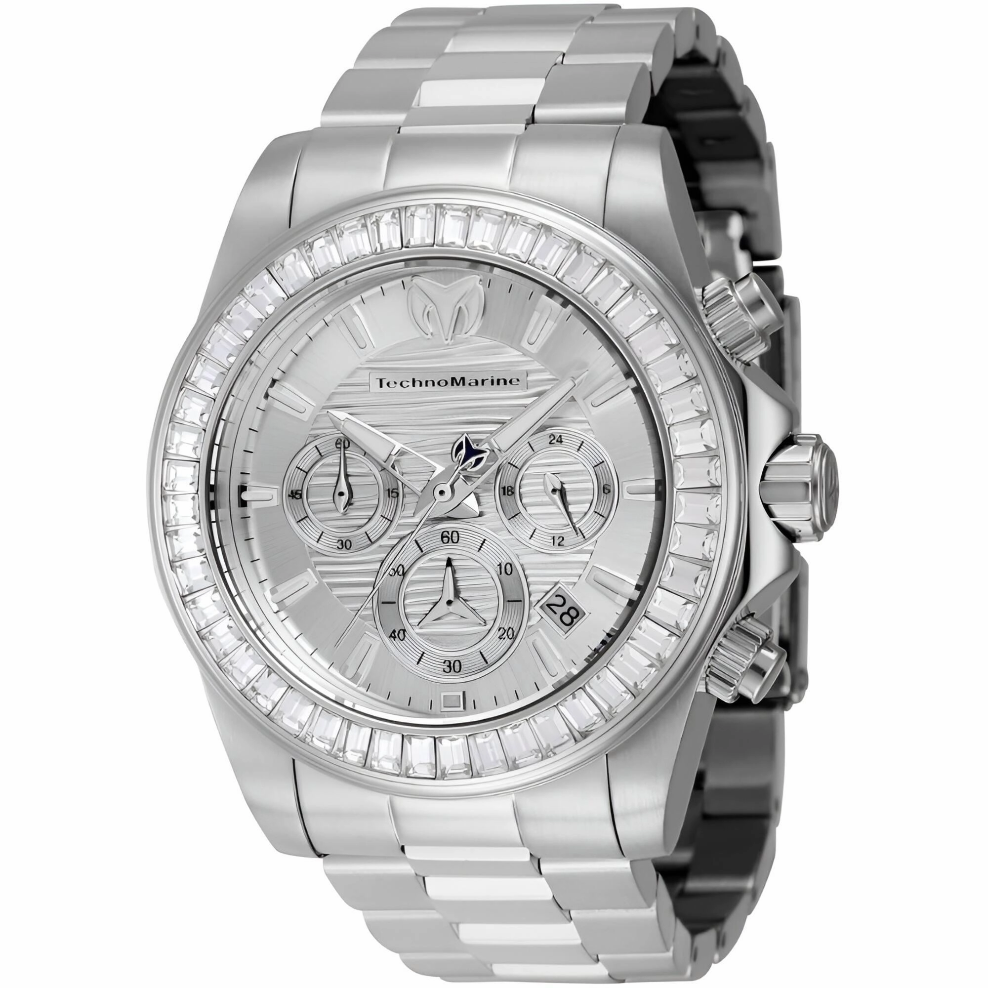 Technomarine Men's Watch - Manta Ray Chronograph White Dial Steel Bracelet | TM-222001