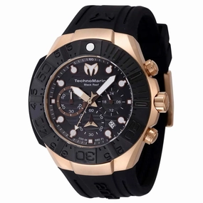 Technomarine Men's Watch - Reef Chronograph Black Dial Silicone Strap | TM-523011