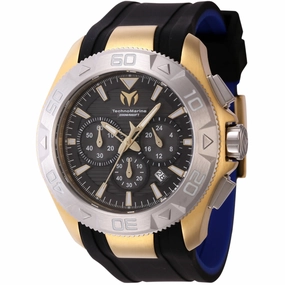 Technomarine Men's Watch - UF6 Silver Tone, Yellow Gold Case Black Dial | TM-622005