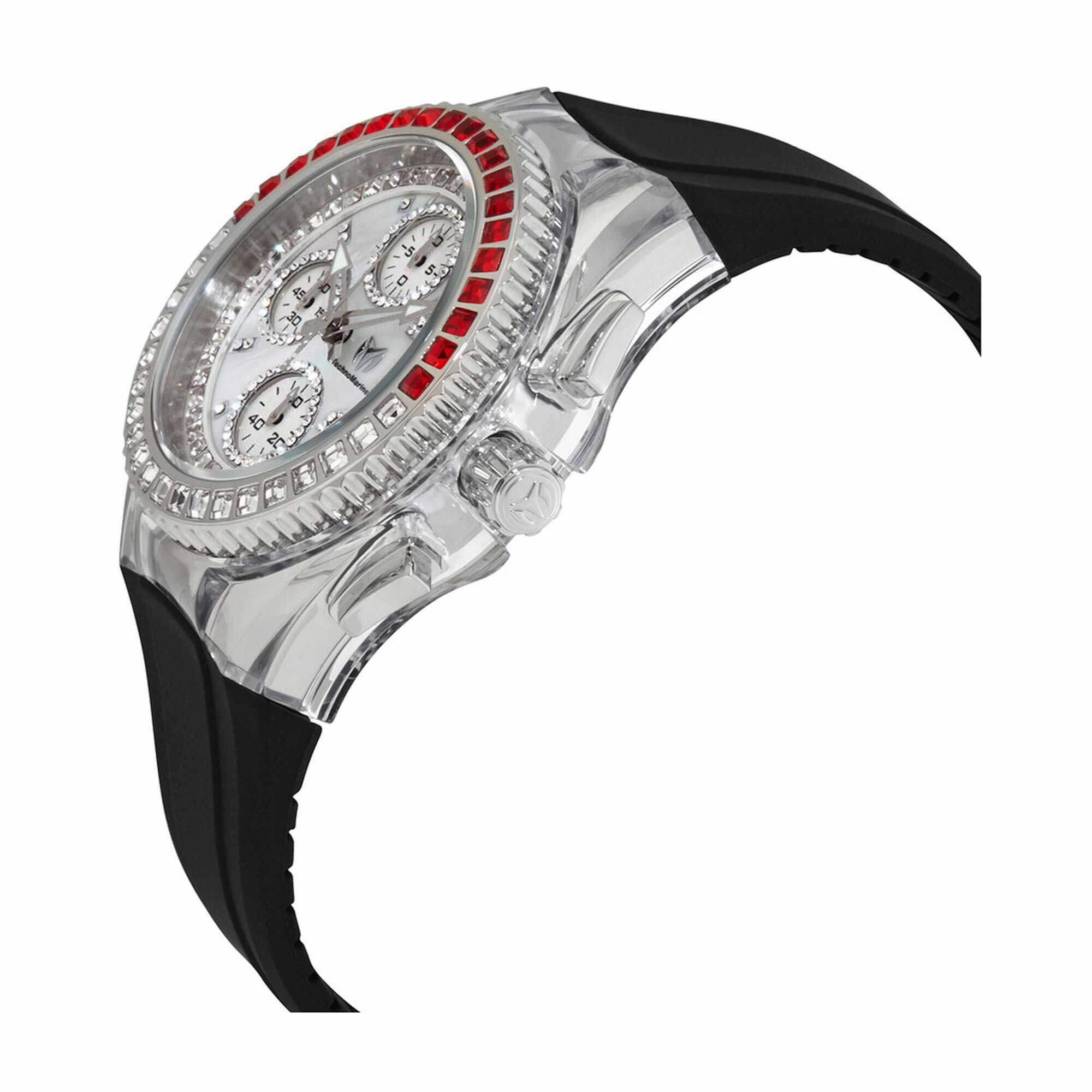Technomarine Unisex Watch - Cruise Chrono Red and White Crystal Bezel | TM-121056